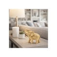 thumbnail image 3 of Decorative Resin Elephant Figurine for Home and Bathroom Decor - Ornament Statue for Office Desk, Living Room, or Shelf Styling - Elegant Accent for Entryway and Coffee Table - 7", Gold & Metallic, 3 of 11