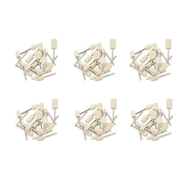 120Pcs Fieltro de Lana Montada Mandril Pulido Pulido Muelas Bits Grinder Cabeza del Reloj de La Joyería Polaca Rotary Herramienta de Los Accesorios - 1/8 Pulg de La Caña