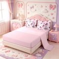 thumbnail image 3 of Manfei Sweet Bowtie 7-Piece King Bedding,Ladybug Daisy King Bed in a Bag,Pink Reversible, 3 of 7
