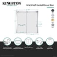 thumbnail image 5 of Kingston SSD60608SR8 Toledo 60" W x 60" H Right Handed Tub Door in Brushed Nickel, 5 of 8