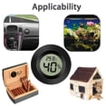 thumbnail image 4 of Ruiboury Reptile Hygrometer LCD Digital Display Terrarium Thermometer Indoor Temperature Humidity Meter Detector, Black, 4 of 7