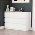 thumbnail image 6 of Dressers, 6 Drawer Modern Freestanding Double Dresser | White | Particle Board, 6 of 18