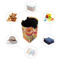 thumbnail image 7 of Yayeee Freestanding Laundry Hamper with Handle Collapsible Large Storage Basket for Clothes, Purple Abstract Floral, 7 of 7