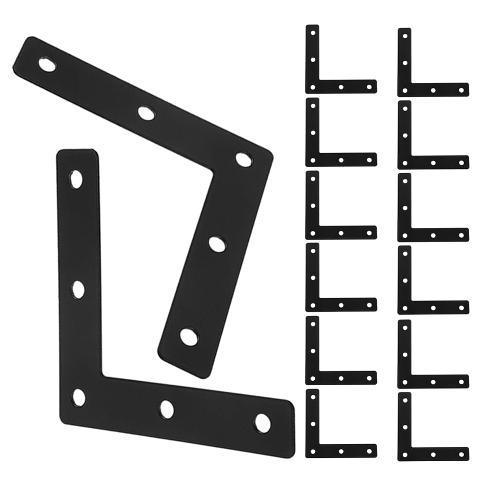 Raindrops 15pcs Heavy Duty L-Shaped Metal Brackets 90 Degree Corner Braces for Wood Furniture, Shelves, Cabinets, Desk, Table, Chair Connectors