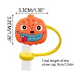 thumbnail image 4 of Aoznliie Straw Toppers, 10Pcs Silicone Straw Covers with Cute Pumpkin Skull Ghost Designs,Reusable Drink Straw Accessories for Halloween Party,4x2x2in, 4 of 9