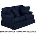 thumbnail image 4 of Sunset Trading Horizon Fabric Slipcover for T-Cushion Loveseat in Navy Blue, 4 of 6
