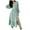 Green, variant on Fesfesfes Women Dress Casual Loose Printed Slit Elegant V-Neck Dress