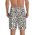 thumbnail image 3 of Kdxio Heart Leopard Print Mens Sleep Shorts Bottoms Soft Comfy Pajama Wear Pants with Drawstring Pockets, 3 of 7