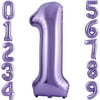 PartyMart Purple Foil Balloons Number 1, 40 inch
