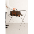 thumbnail image 7 of USTECH Chrome High Back Folding Luggage Rack, Heavy-Duty Metal Suitcase Stand for Guest Room, Bedroom, or Hotel – Foldable & Space-Saving Design, 7 of 7