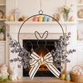 thumbnail image 4 of Easter Bunny Iron Home Holiday Decoration Multicolor Plastic Spring Easter Wreath 14.1 x 13.7 in Hanging Wall or Stair Railing Decor 1 Piece Holiday Ornament, 4 of 6