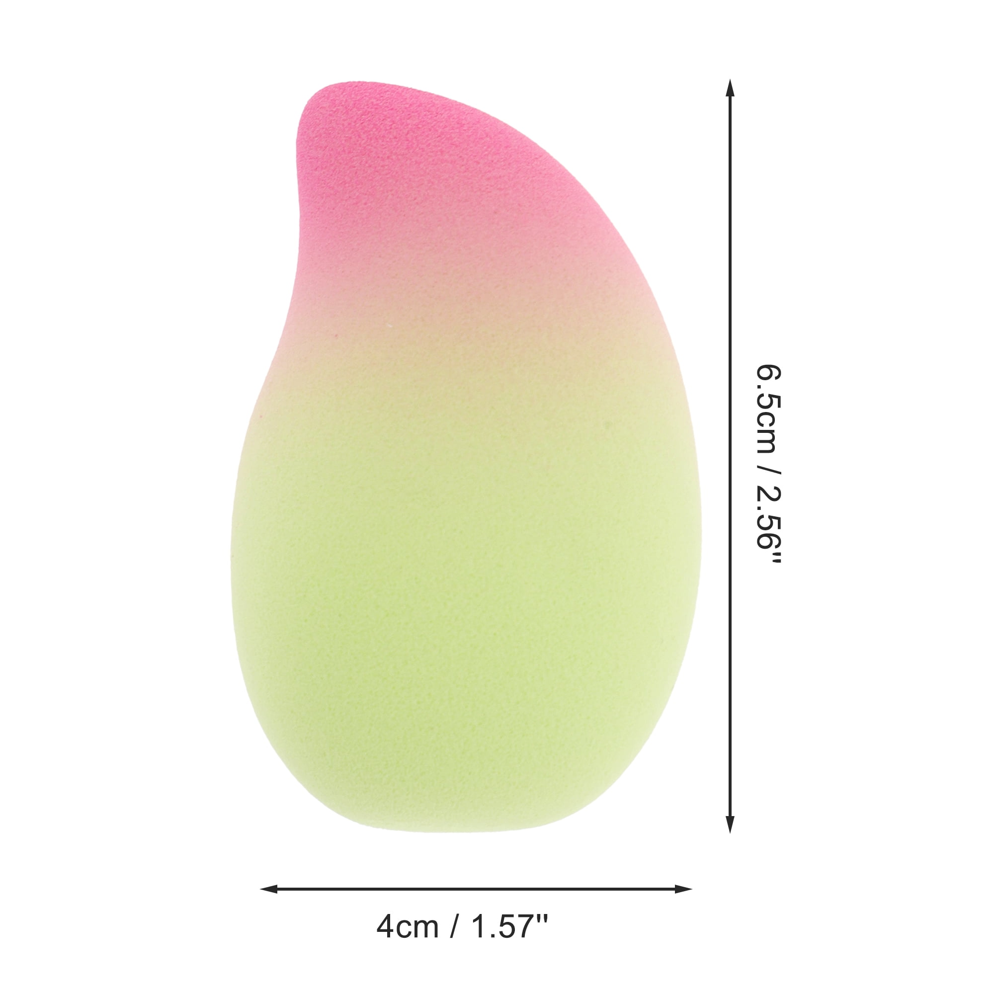 Unique Bargains 1 Pc Gradient Mango Face Makeup Sponge for Makeup Application Green, Red