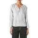 thumbnail image 1 of Camiseta informal de manga larga y cuello en V - Elegante cuello en V, color versátil, tejido cómodo, 1 of 5