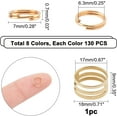 thumbnail image 5 of PH 800 Pcs 6 Colors 7mm Iron Split Rings Double Loop Jump Ring 21-Gauge Ring Connector for Earring Bracelet Necklace Pendants DIY Craft Jewelry Findings Making Metal Mixed Color, 5 of 9
