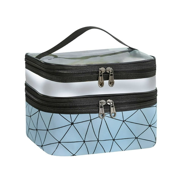 Makeup Bags Double Layer Travel Cosmetic Cases for Organizing Cosmetics