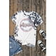 thumbnail image 5 of ABPHQTO Camiseta gráfica con estampado de estrellas y relámpagos de la bandera estadounidense MAMA azul para mujer, 5 of 5