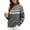 Gray, variant on Sweater for Women Fair Isle Sweater Mock Neck Long Sleeve Loose Fit Casual Pullover Top