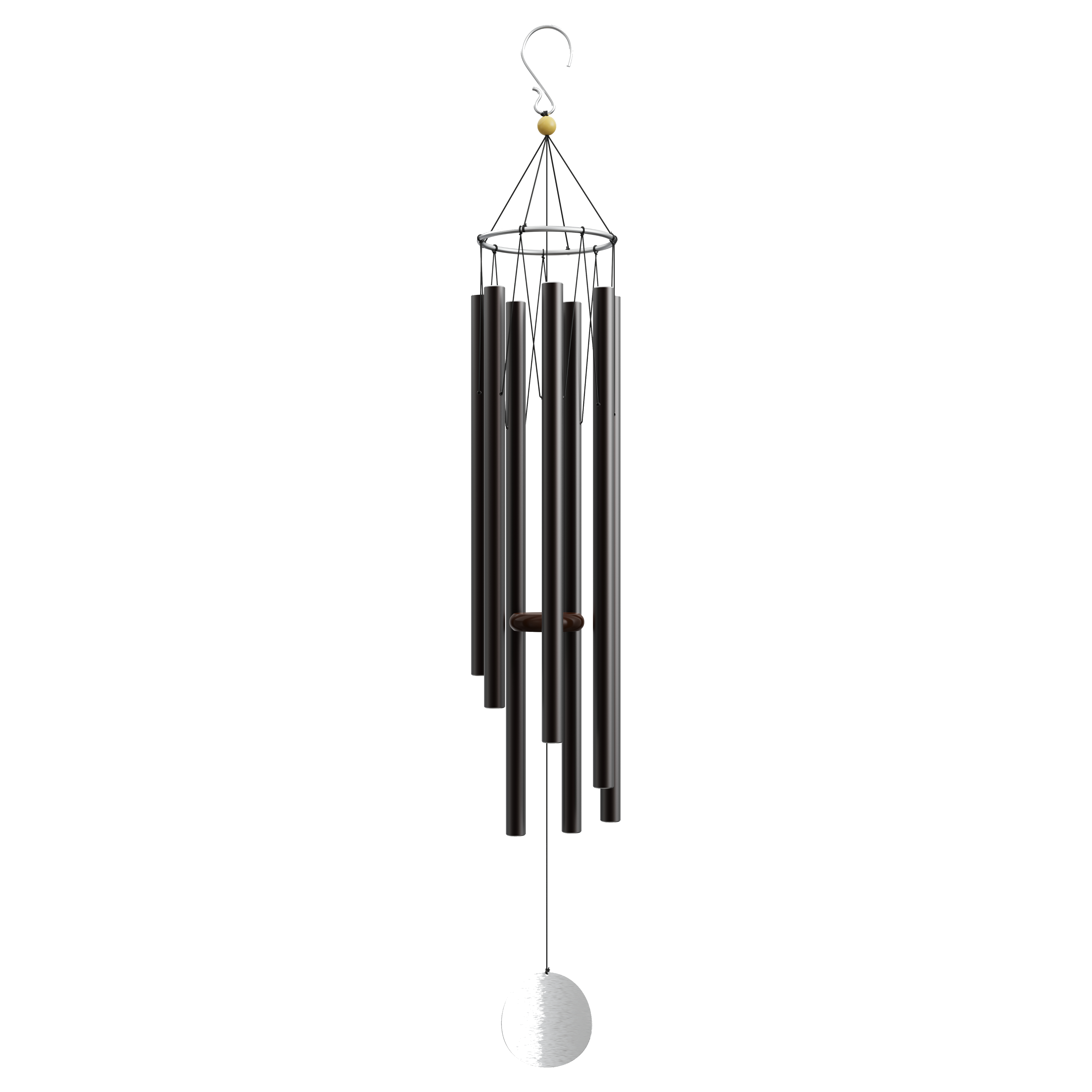 Solfeggio Wind Chimes 528hz Healing Tones Frequencies 44 inch Black