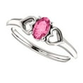 thumbnail image 5 of 14K White Pink Tourmaline Youth Heart Ring in 14k White Gold, 5 of 7