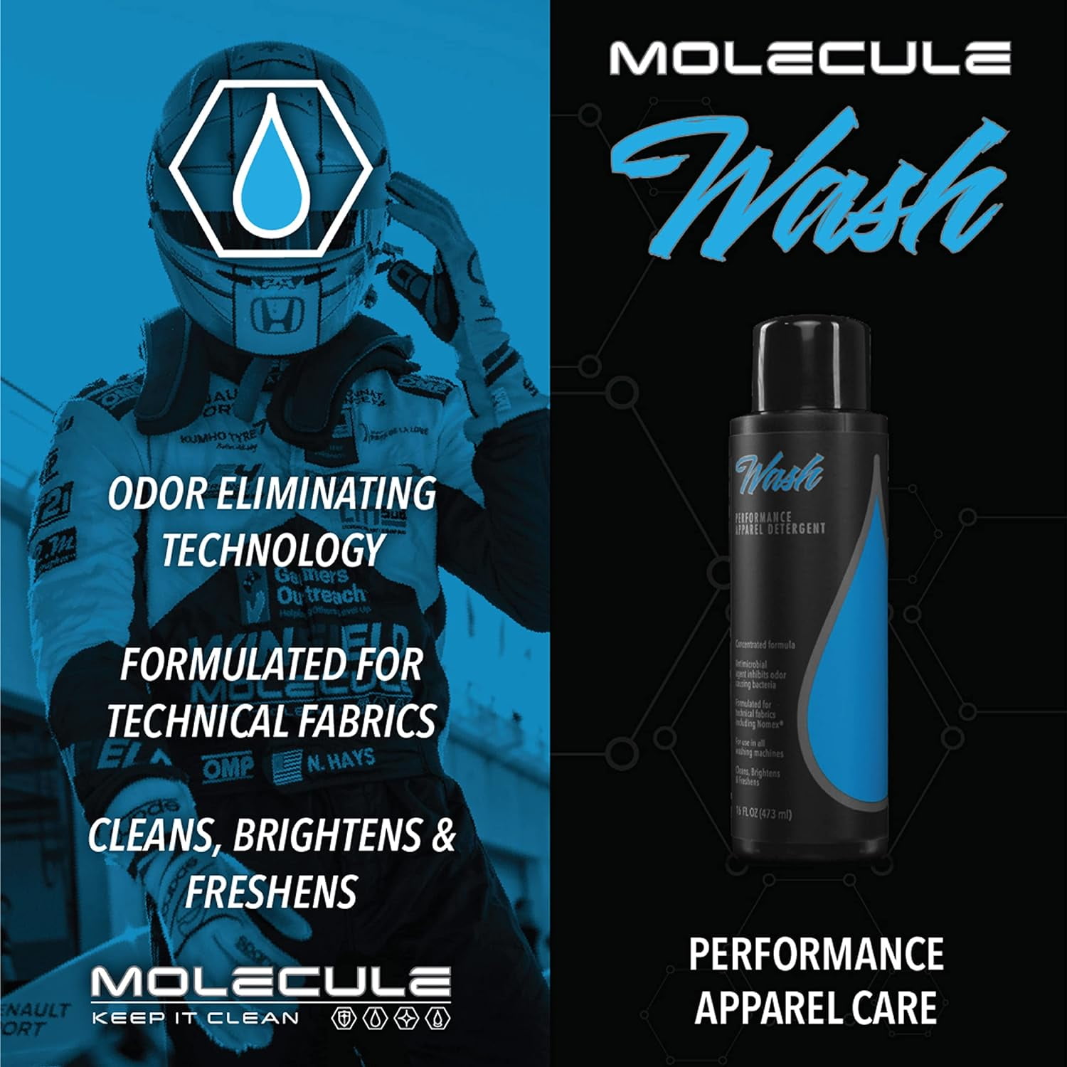 Molecule MLWK161 Performance WASH/SPOT CLEANER Kit- 16 Ounce Bottle - Kit
