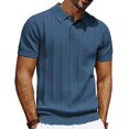 thumbnail image 1 of Polo PJ PAUL JONES con textura tejida de manga corta para hombre, 1 of 6