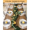 thumbnail image 4 of 15 Inch Round Placemats Set of 6, Brown Wood Grain Non Slip Heat Insulation PP Table Mats, Country Retro Wooden Plank Farmhouse Washable Place Mats for Kitchen Dining Party Table Decor, 4 of 7
