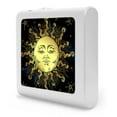 thumbnail image 6 of Plug in Dimmable LED Night Light with Dusk to Dawn Auto Sensor, Adjustable Brightness, Warm Light, Auto On/Off Nightlight for Bathroom, Hallway, Nursery, Bedrooms - Golden Sun on Dark Background, 6 of 7