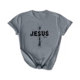 thumbnail image 3 of VBTAPA Happy Easter Shirts for Women Funny Egg Graphic Tees Short Sleeve Cute Rabbit Bunny T-shirt Lightweight Holiday Blouse Tops Sales of the Day Gray XL, 3 of 6