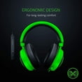 thumbnail image 6 of Razer Kraken Tournament Edition: THX Spatial Audio - Full Audio Control - Cooling Gel-Infused Ear Cushions - Gaming Headset Works with PC, PS4, Xbox One, Switch, Mobile Devices - Green, 6 of 8