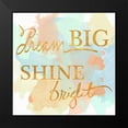 thumbnail image 2 of Studio, Sd Graphics 15x15 Black Modern Framed Museum Art Print Titled - Dream Big and Work Hard Watercolor I, 2 of 5