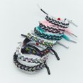 thumbnail image 4 of Pulsera holográfica reflectante con cordón de mano tejido de aleación para amantes del amor, 4 of 5