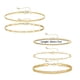 thumbnail image 2 of Juego de pulseras de cadena de cuentas de oro para mujer, pulsera de eslabones de cadena de oro fino y delicado chapado en oro real de 17 quilates, pulseras de oro ajustables apilables, joyería para, 2 of 5
