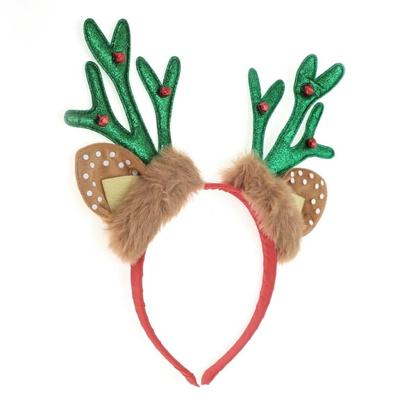Unique Bargains 1 Pc Classic Antlers Shape Headband for Halloween 4.72" Diameter Green Brown