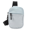 thumbnail image 1 of Bolso bandolera pequeño y ligero para hombres y mujeres, perfecto para correr, andar en bicicleta, viajar, ir de compras. Bolso bandolera impermeable de color azul claro., 1 of 8