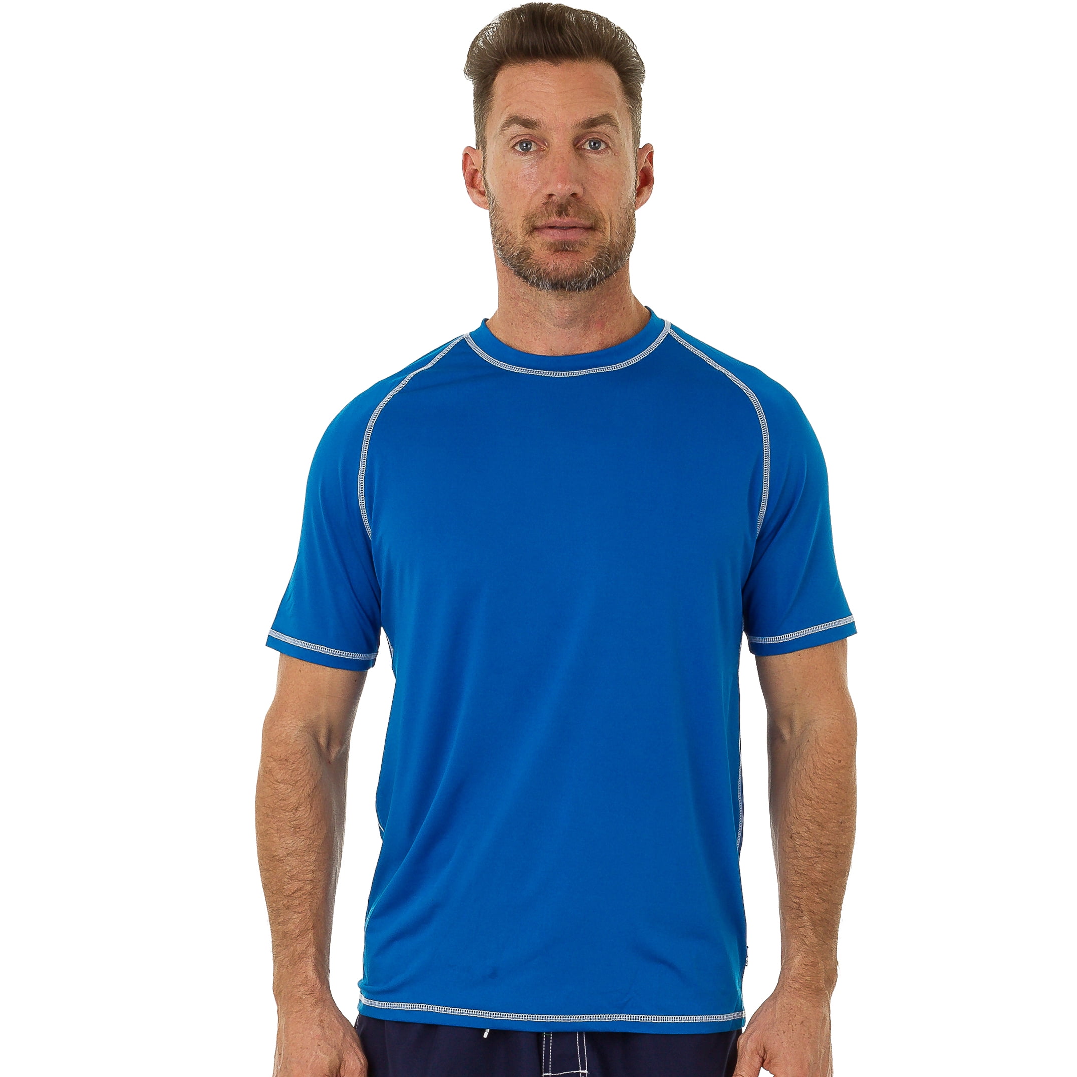 Uzzi Unisex, Men's Rash Guard Short Sleeve, UPF50, Fast Dry, Neon