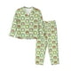 thumbnail image 1 of Balery Cute Chubby Frog Conjunto de Pijama con Estampado para Mujer, Conjunto de Dos Piezas con Manga Larga, Ropa de Dormir Suave con Bolsillos, Pijamas Cómodos-Small, 1 of 7
