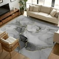 thumbnail image 3 of Grey Ombre Marble Area Rugs 5x8 for Living Room, Gray Marble Crack Abstract Modern Non Slip Washable Rug Runner, Low Pile Indoor Floor Carpet Mat Bathroom Rugs for Bedroom, Kids Room, 3 of 9