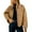 Gold, variant on Gpaecead Womens Barn Jackets Lightweight Casual Zip Up Jackets Fall Contrast Plaid Outerwear Coat Black