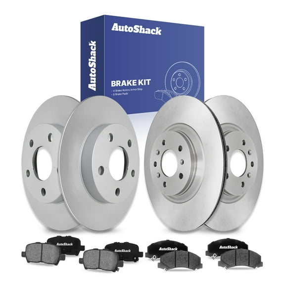 AutoShack Front & Rear Brake Rotors Ceramic Brake Pads | Replacement For 2012-2013 Chevrolet Impala 2014-2016 Impala Limited 3.6L V6 FWD | Coated | 12-PC Brake Kit | ArmorStop