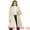 Cream White, variant on GRACE & GRANDEUR Women's Plus Christmas Overcoat Single Breasted Belted Long PeaCoat Red 3X