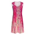 thumbnail image 4 of Vestido casual de mujer SCZ vestido de verano vestido lencero vestido fruncido diario cita salir moda correa básica sin mangas ajuste holgado rosa fuerte / m, 4 of 5