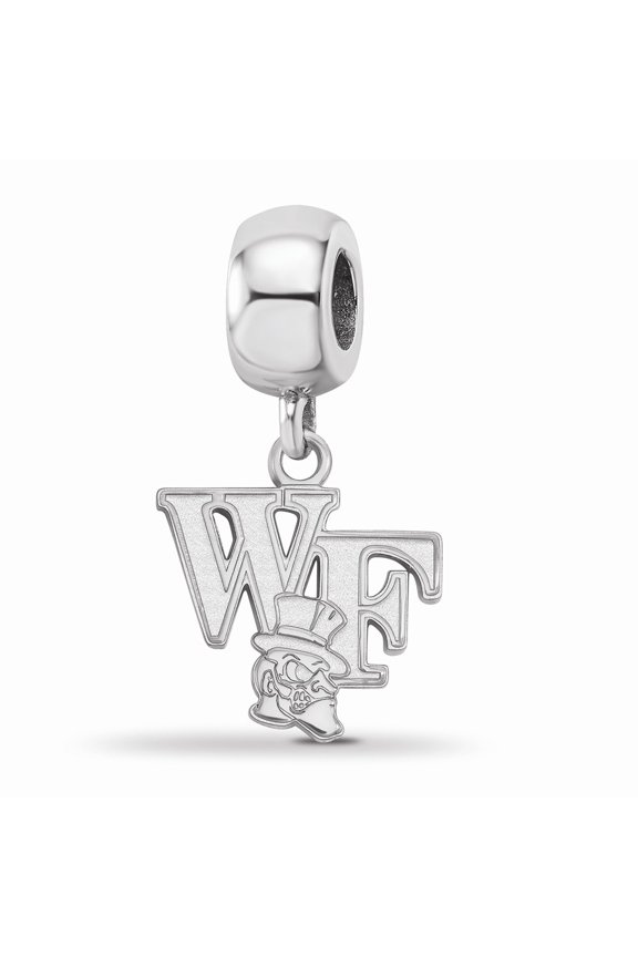 Fancy Bead White Sterling Silver North Carolina NCAA Wake Forest University 25 mm 13