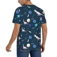 thumbnail image 2 of Rateoe Space Dinosaur Pattern Men’s Baseball Short Sleeve Polo Shirt, Midweight Men's Shirt Golf Shirt Polo Shirts Quick Dry Short-4X-Large, 2 of 7