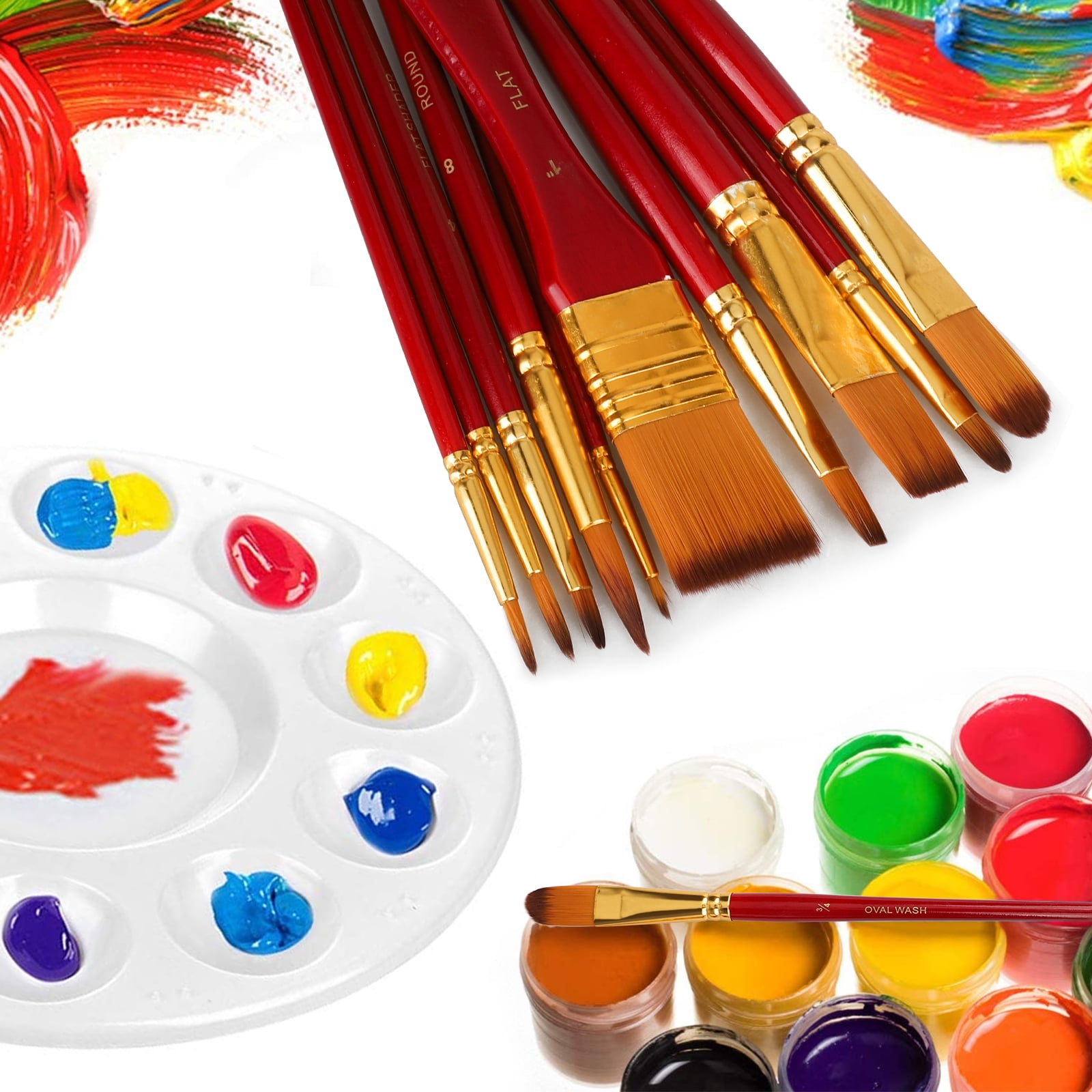 COHEALI 12pcs Kids Suits Oil Paint Brushes Oil Painting Art Brush  Watercolor Gouache Brushes Watercolor Painting Tool Acrylic Paint Brushes  Kids Kits