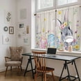 thumbnail image 5 of Easter Bunny Kitchen Curtain for Berdoom Living Room Cafe 45 Inch Length, Blue Easter Eggs Spring Floral Linen Tiers Curtains Light Filtering Drapes Rod Pocket Window Treatment 2 Panels 52"Wx45"L, 5 of 8