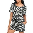 thumbnail image 5 of joogoo Women's Pajama Set Zebra Pattern Short Sleepwear Loungewear with Pockets XL, 5 of 7