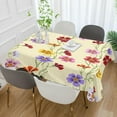 thumbnail image 5 of Coolnut Multicolored Flowers Tablecloth 60" x 108" Rectangle Table Cloth Stain-Resistant Dining Table Cover for Home Dinner Party House Decor, 5 of 7