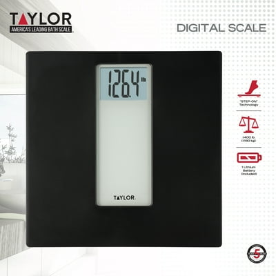 Buy Taylor Digital 400lb Capacity Black Grey Bathroom Scale Online In Turkey 733769406