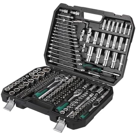 Mechanics Tools Kit and Socket Set 216 Piece 1/2 1/4 3/8 Drive Sizes Mechanic Tool Set$$Tools & Hardware Other