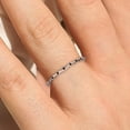 thumbnail image 4 of 0.11ct Black Diamond Moissanite Upon a Star 18K Rose Gold Over Silver Wedding Band, 4 of 4